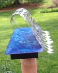 Out of the Blue, stainless steel on cedar (18x20x45) [May 2014]